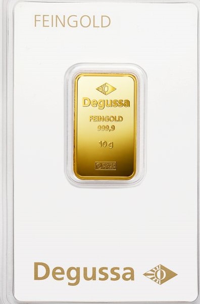 10 Gramm Goldbarren Degussa