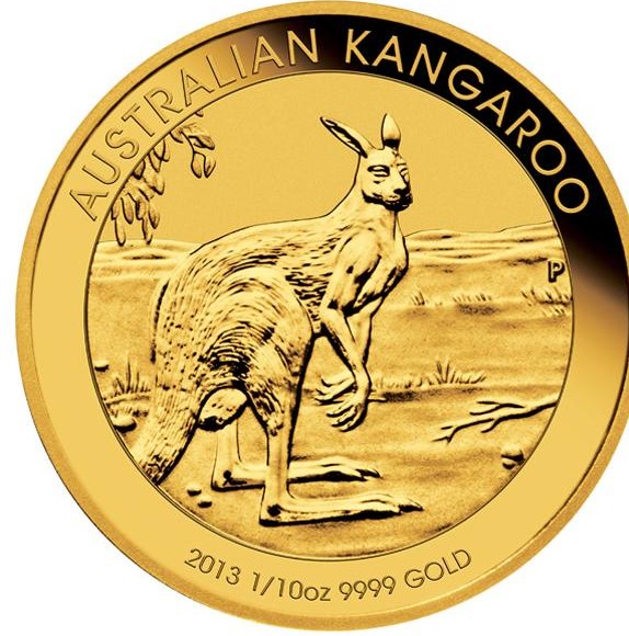 1/10 Unze Kangaroo Nugget Goldmünze 2013