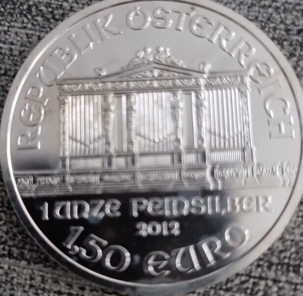 20 Silbermünzen, 1 oz Wiener Philharmoniker 2012, Tube
