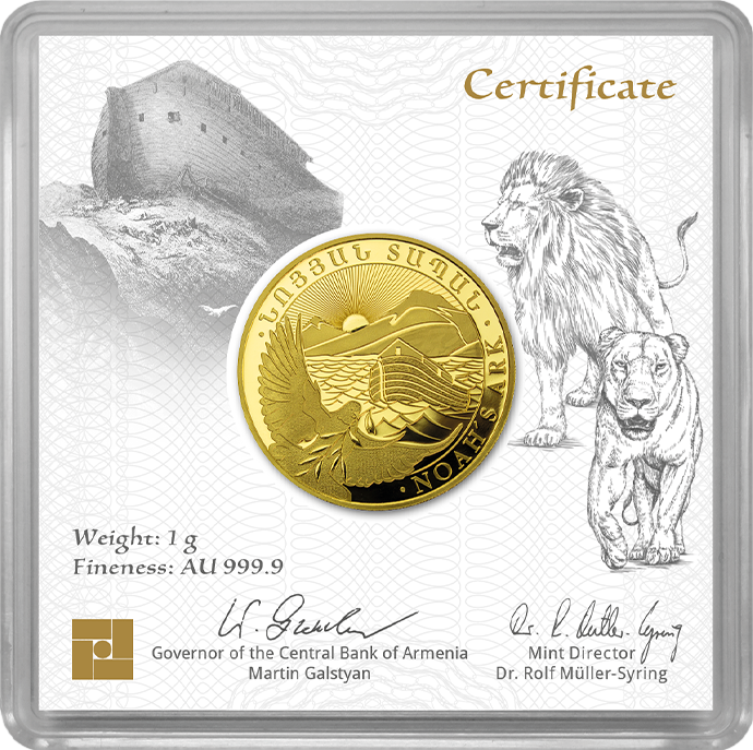 2 st. 1g Gold Arche Noah 2024