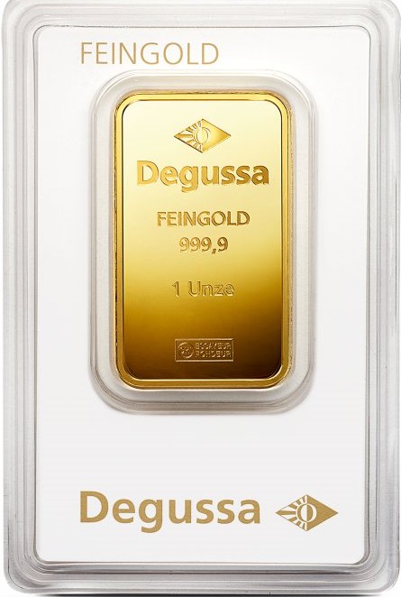 1 Unze Goldbarren Degussa