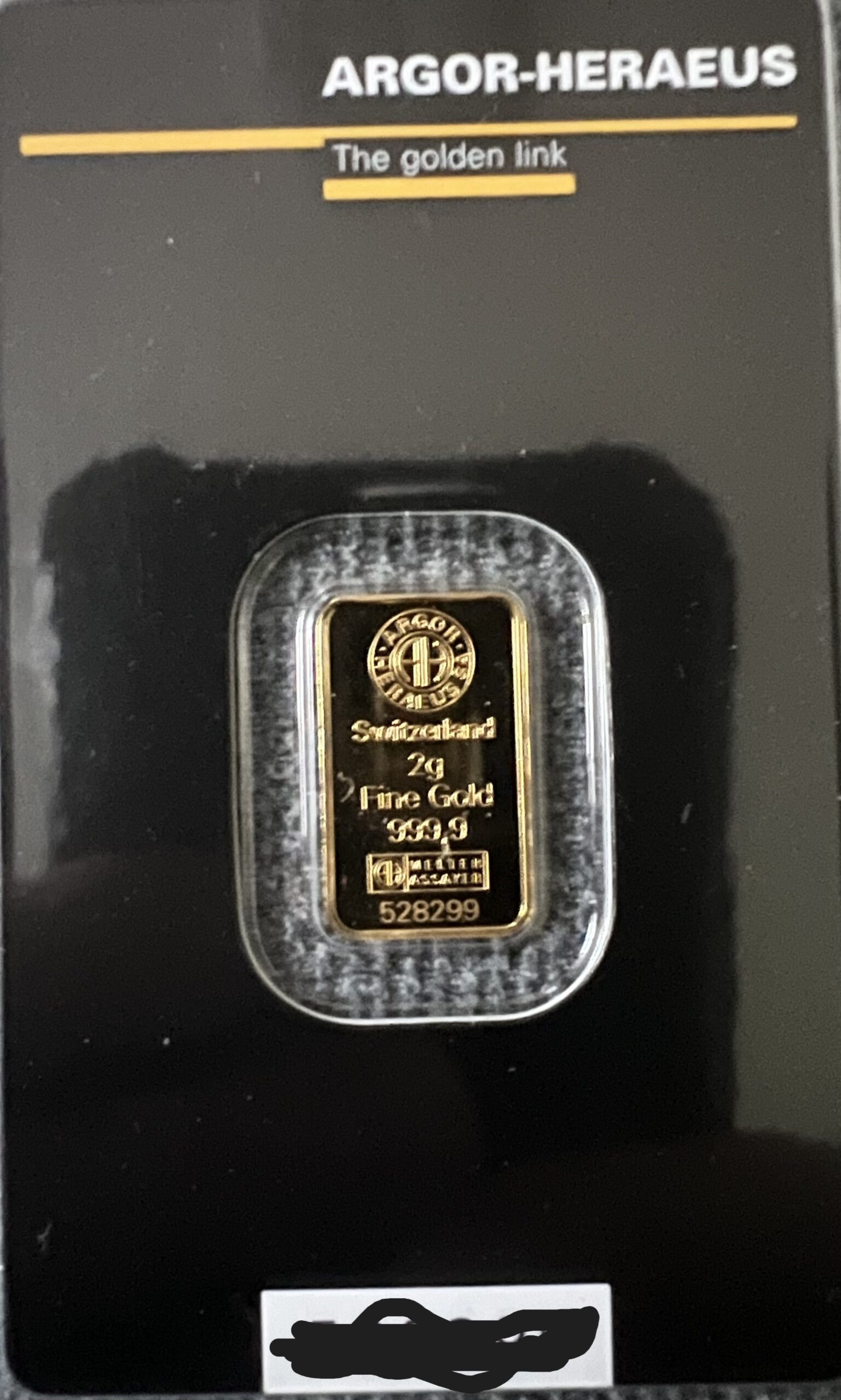 2,5g Argor Heraeus Barren