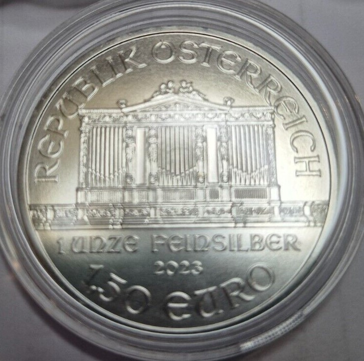 10 x Silber Münzen, 1 Unze Wiener Philharmoniker 2023