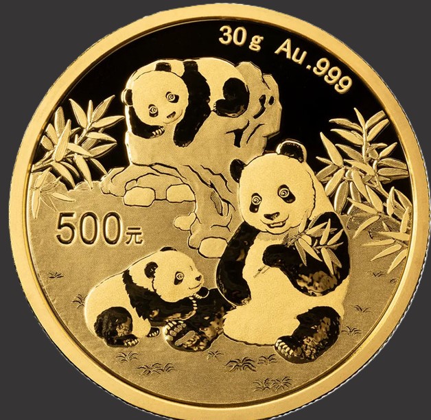 30 Gramm China Panda Goldmünze 2025