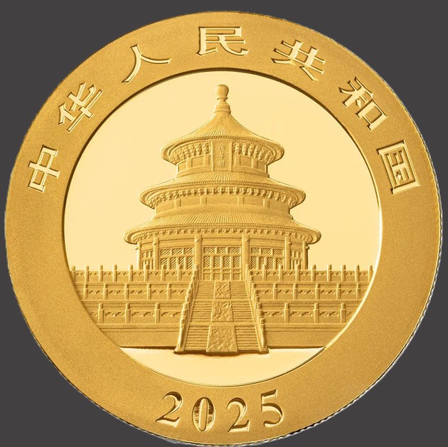 30 Gramm China Panda Goldmünze 2025