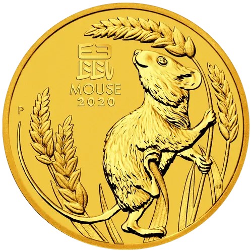 1 Unze Gold Lunar III Maus 2020