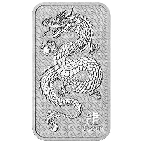 3 x 1 Unze Silberbarren Perth Mint Lunar Dragon 2022