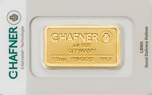 1 Unze Goldbarren C. Hafner