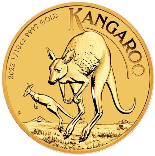 1/10 Unze Gold Australien Känguru 2022